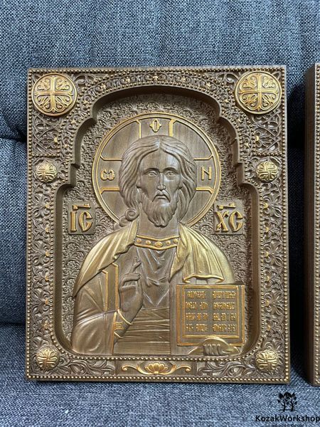 ВИНЧАЛЬНАЯ ПАРА ИКОН ПАНТОКРАТОР И ПОЧАЕВСКАЯ БОГОРОДИЦА 150626 фото