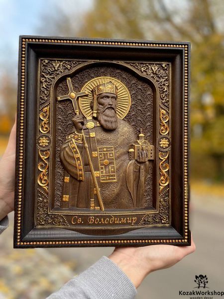 ВОЛОДИМИР ВЕЛИКИЙ - 46 х 56 см, Античний темний 1545 фото