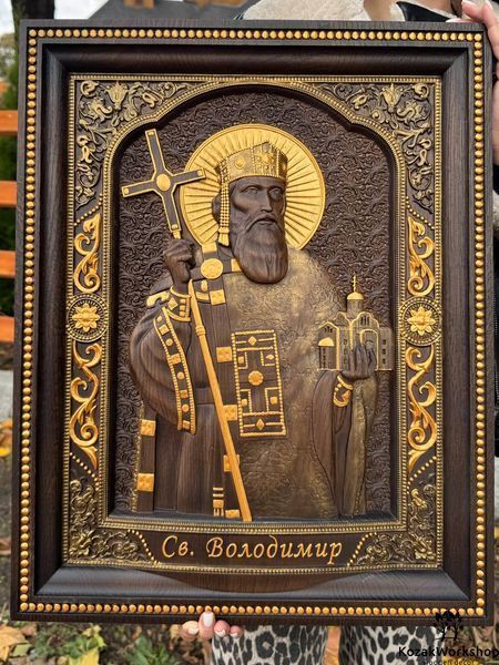 ВОЛОДИМИР ВЕЛИКИЙ - 46 х 56 см, Античний темний 1545 фото