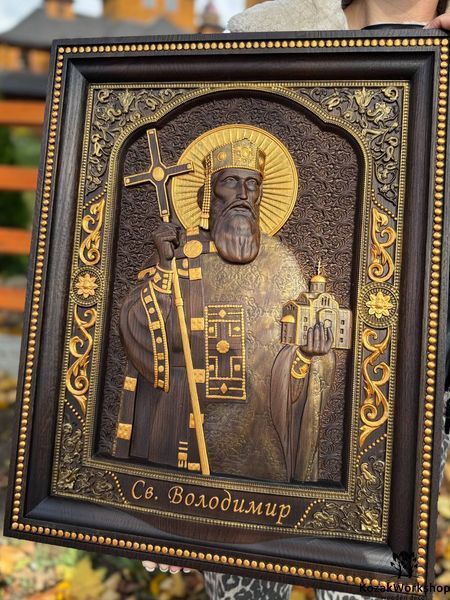 ВОЛОДИМИР ВЕЛИКИЙ - 46 х 56 см, Античний темний 1545 фото