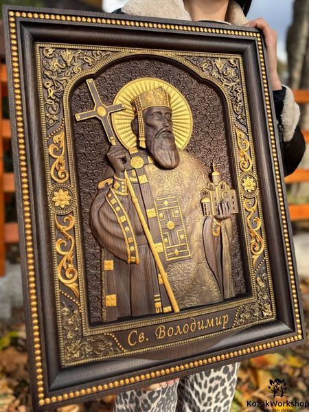 ВОЛОДИМИР ВЕЛИКИЙ - 46 х 56 см, Античний темний 1545 фото