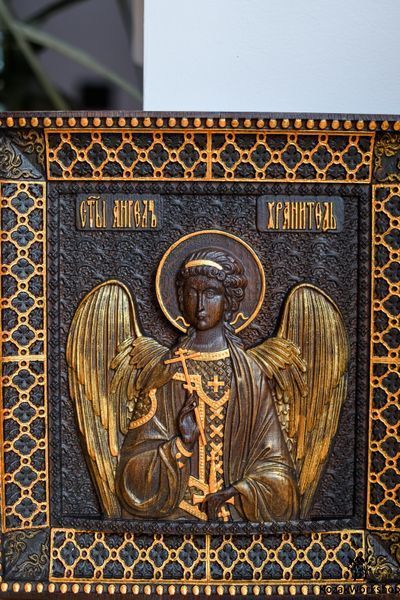 АНГЕЛ - ХРАНИТЕЛЬ Арт 11780 - 21 х 23 см, Античний темний 11780 фото